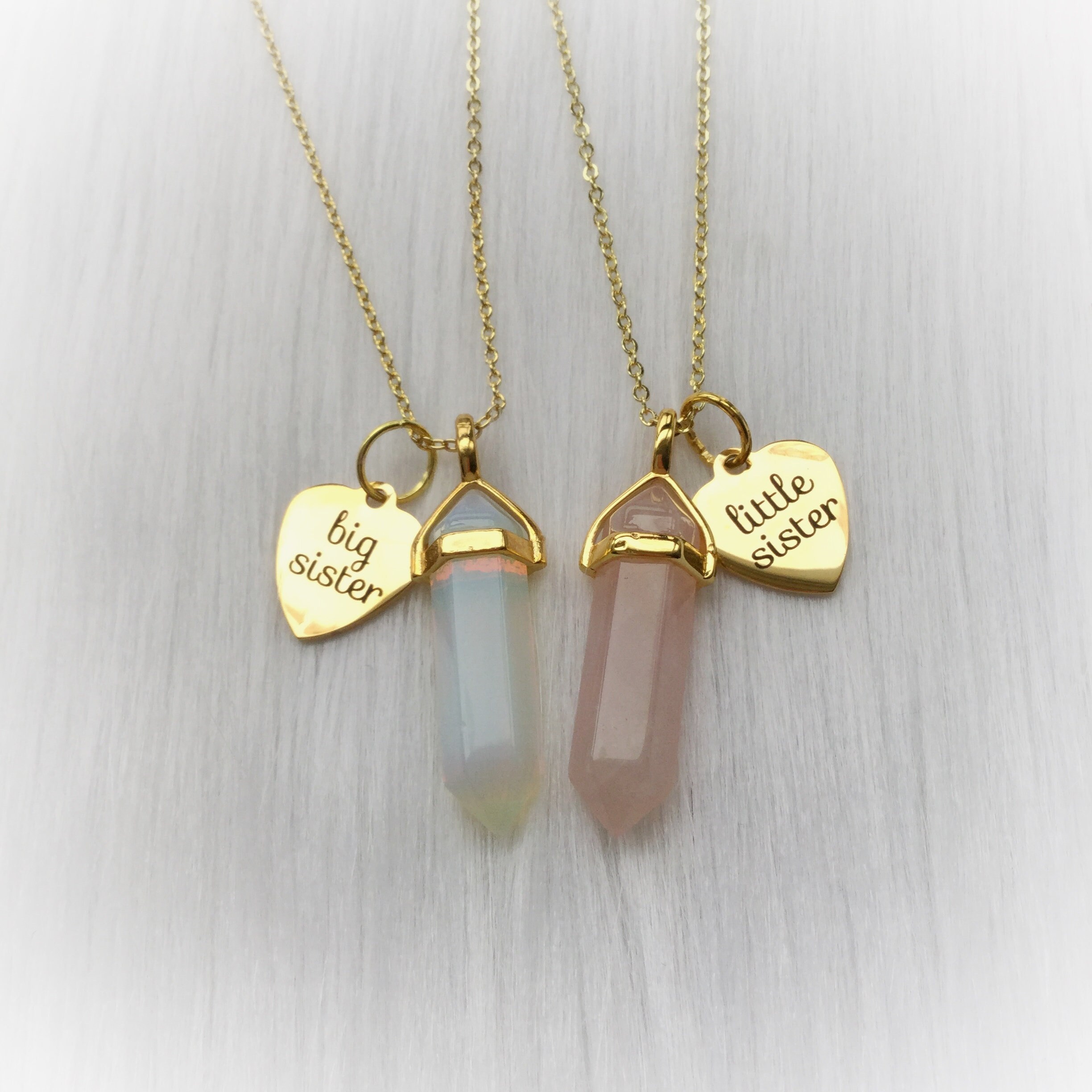 Big Sis Middle Sis Little Sis Necklace Set [Personalized] | FARUZO