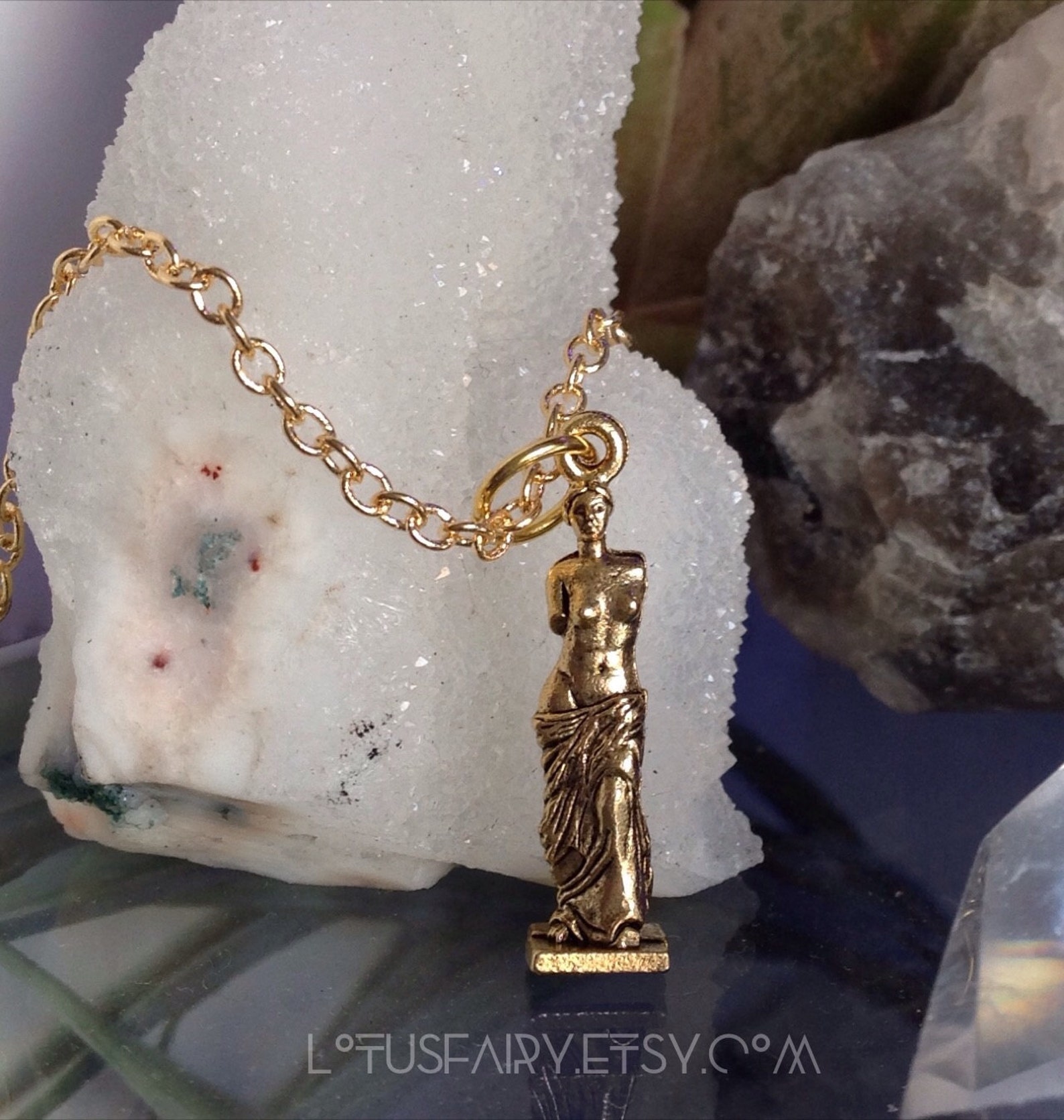 Venus De Milo Aphrodite Statue Necklace in Silver Pewter or Etsy