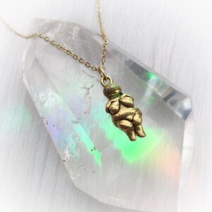 Venus de Willendorf Goddess necklace: long or short chain image 13