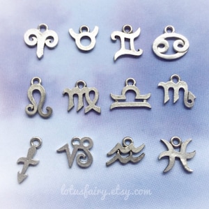Crystal Zodiac Necklace, Astrology Sign with Gemstone point pendant