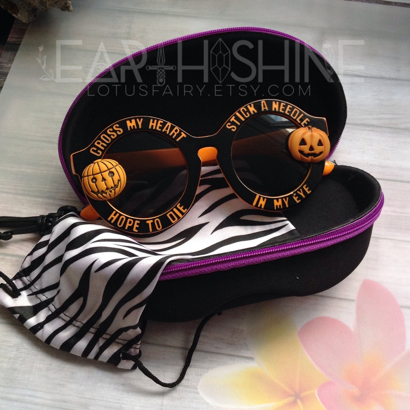 LAST PAIR Pumpkin Witch Sunglasses Stick a Needle in my Eye | Etsy