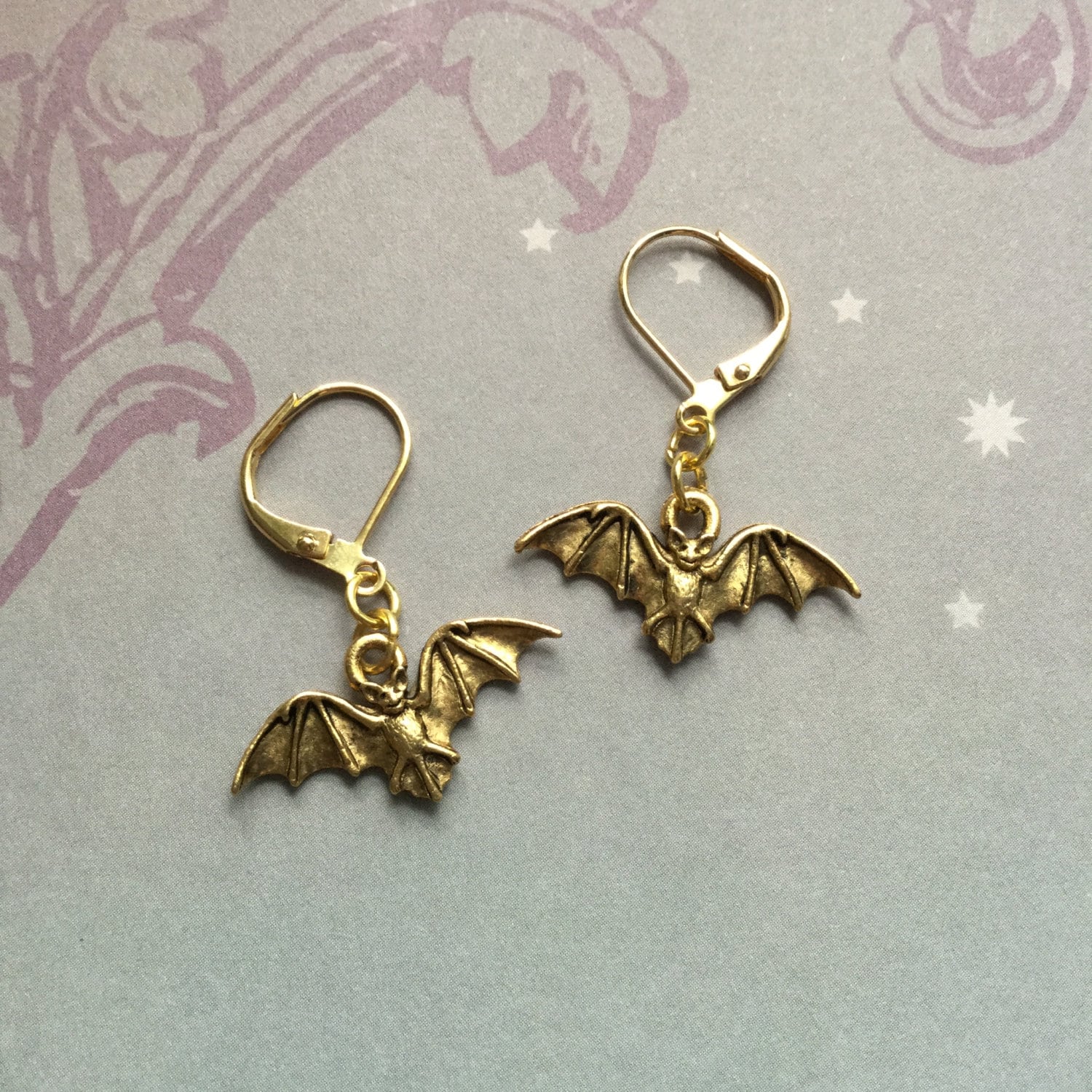 Bat Earrings in Silver or Gold Tone Sold per Pair leave Qty Etsy Canada