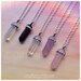 Crystal Necklace Amethyst, Opalite, Obsidian, Rose Quartz, clear quartz necklace 