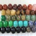 Large Gemstone Loc bead, 5-6mm hole, loc beads, loc jewelry. One large bead with 2 silver rings 