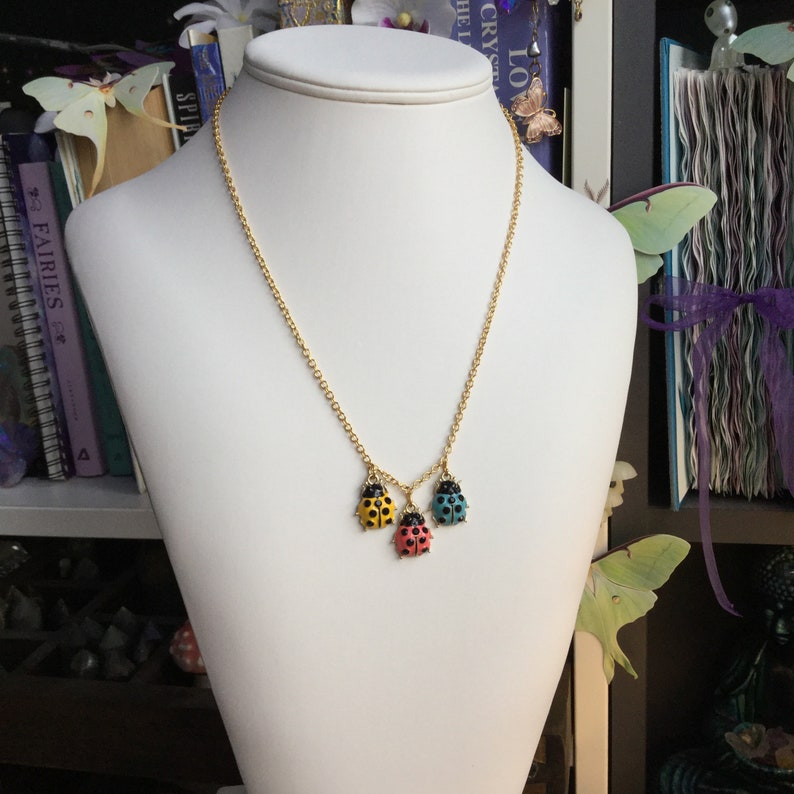 inspired by the Ladybug magnets from the 70s and 80s Ladybug Necklace