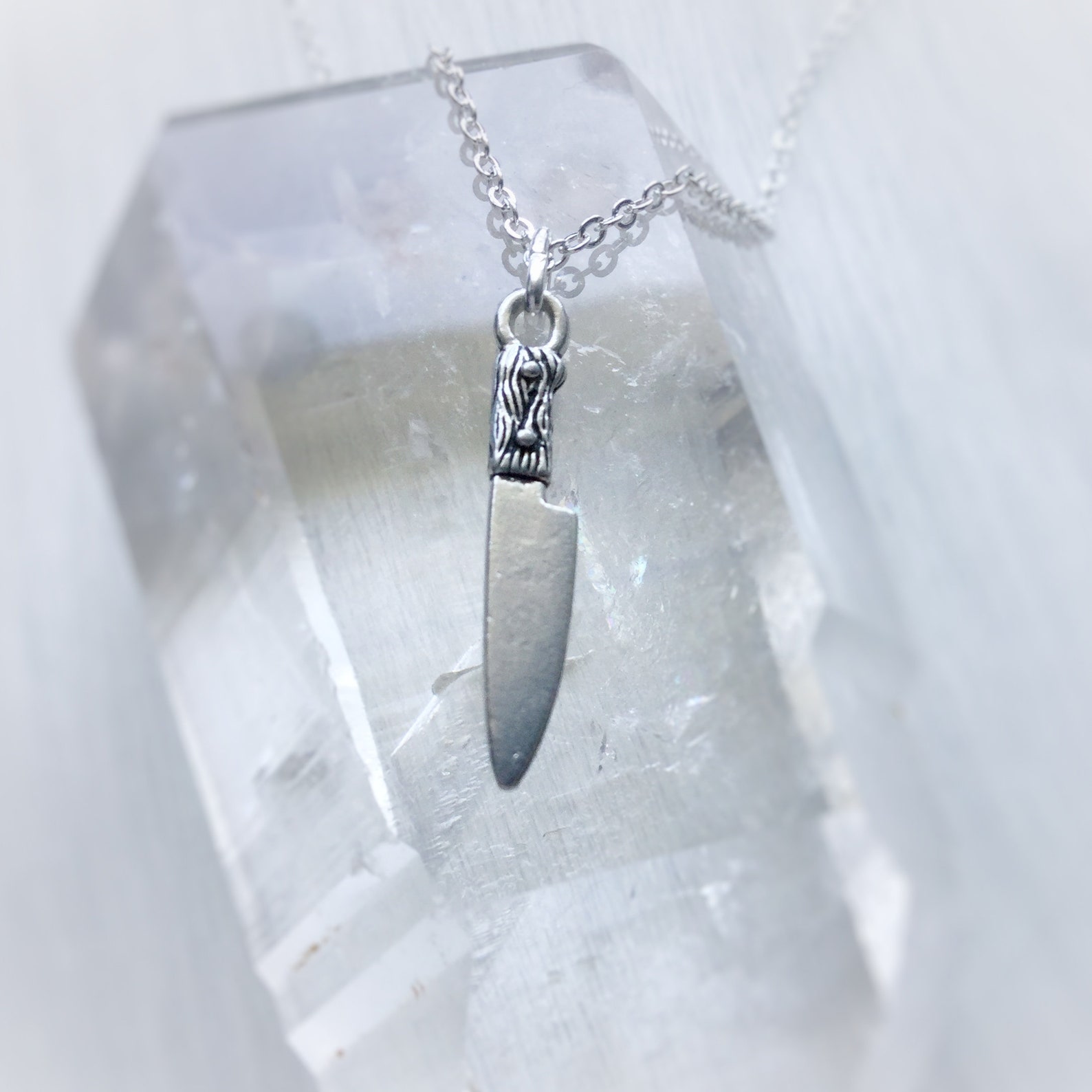 Knife necklace available in silver or gold Etsy