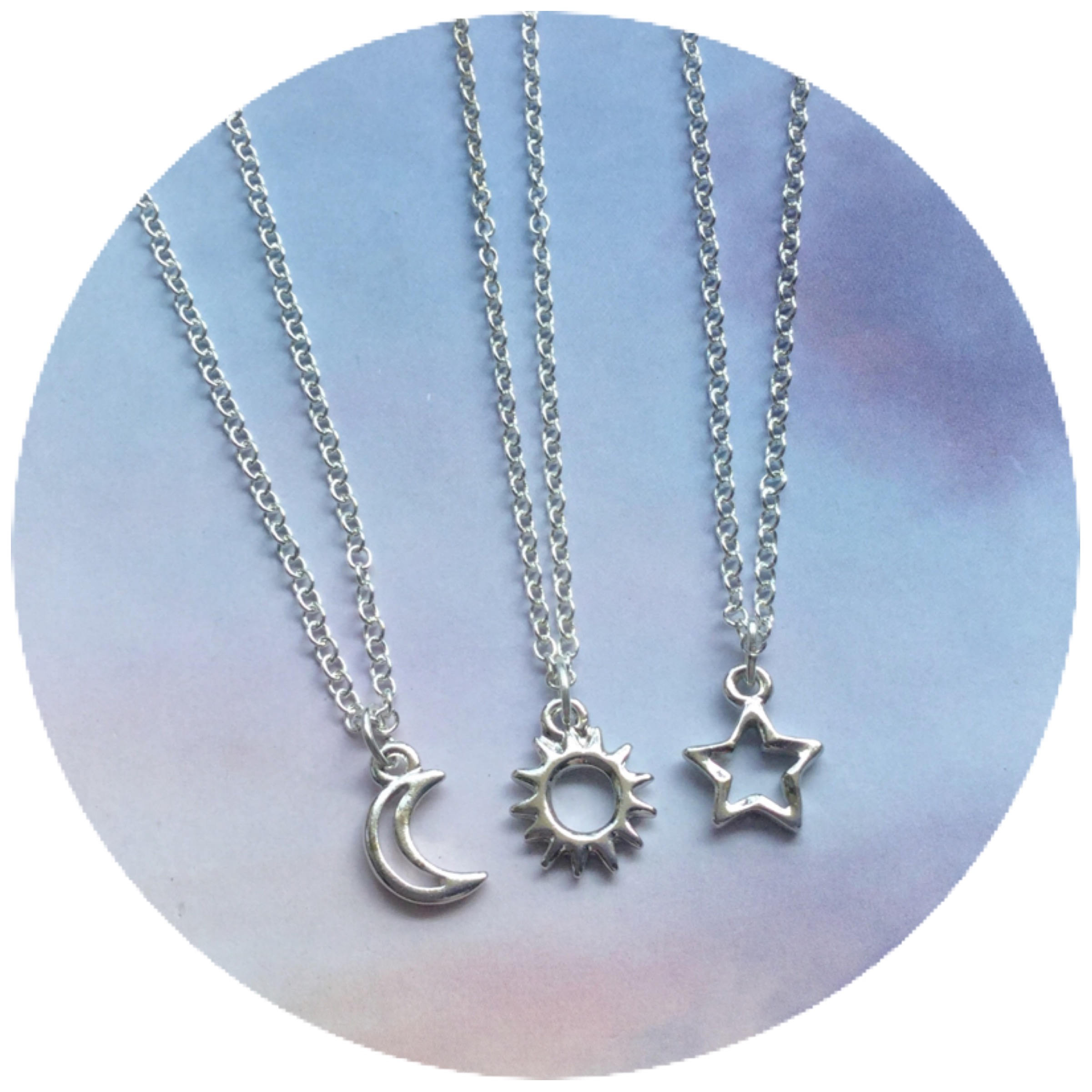 Amazon.com: Totem Sun Moon Star Pendant Necklace for Women Men Girl Boy  Long Chain Metal Chain Necklace Jewelry - (Metal Color: N-B13307/ Length:  45cm) : Clothing, Shoes & Jewelry