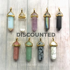 DISCOUNTED Crystal point pendant necklace, Seconds, Small flaws, imperfect image 5
