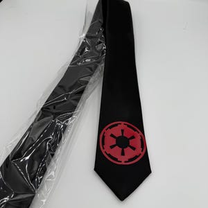 Black Star Wars with Imperial symbol men’s skinny tie