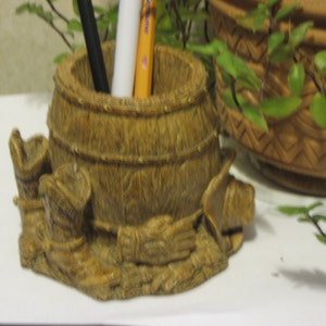 Desk organizer-cowboy-barrel-boots-hat