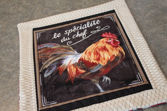 Beige Black Red Rooster 17 1 2 X 14 Table Runner Topper Etsy Beige Black Red Rooster 17 1 2 X 14 Table Runner Topper Etsy