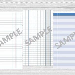 Printable Ledger Papers, Lined Papers, Planner Papers, Personal Size - Etsy