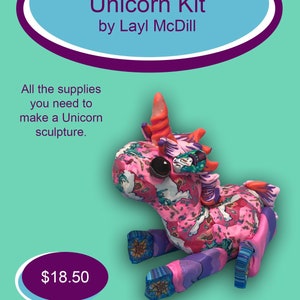 Unicorn Sculpture Kit- Polymer Clay