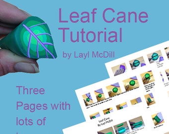 Blatt Polymer Clay Cane- PDF-Anleitung