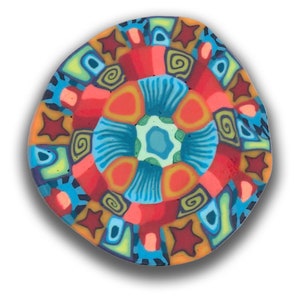 Polymer Clay Cane Silly Milly Under the Big Top Mandala