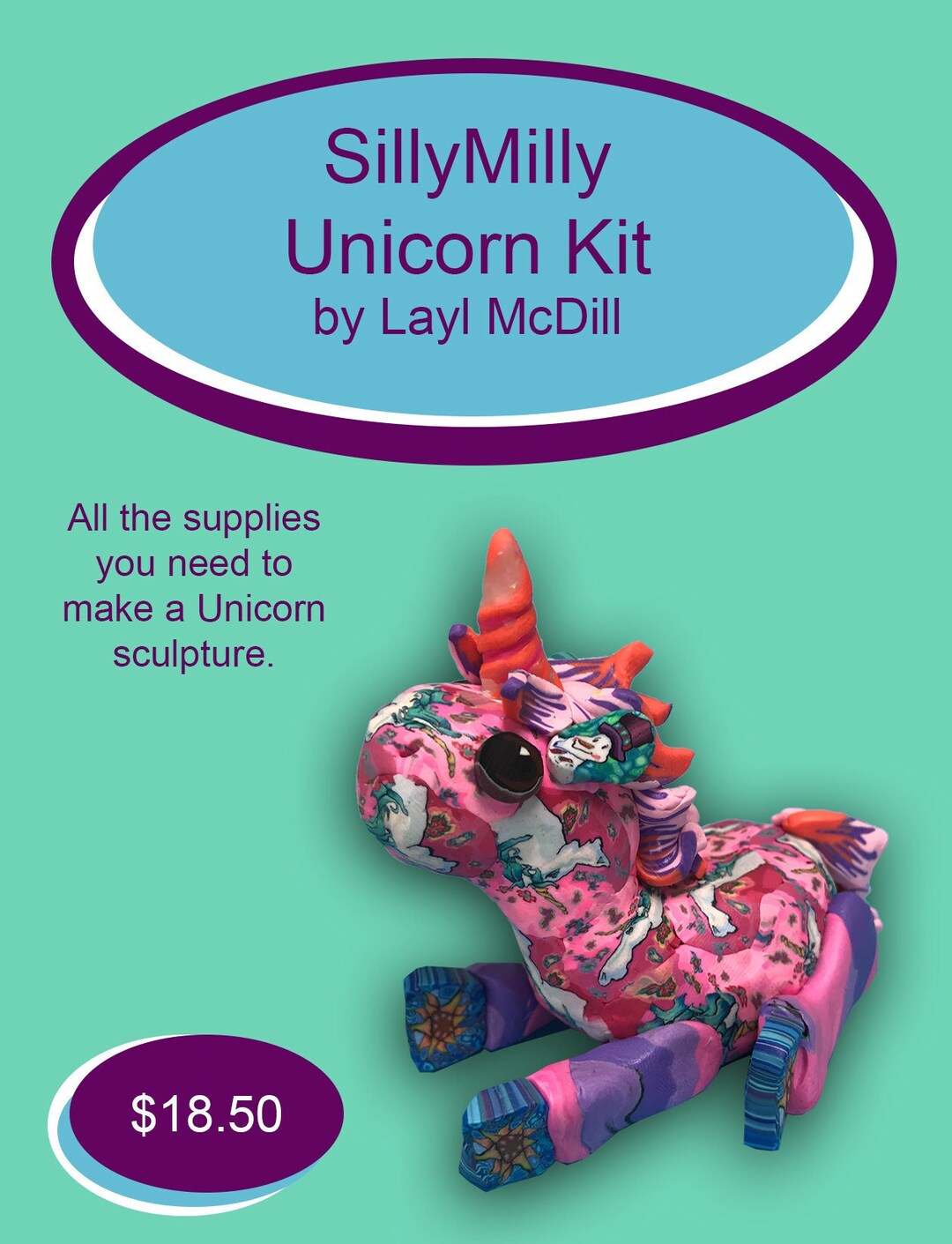 Unicorn Sculpture Kit Polymer Clay Etsy