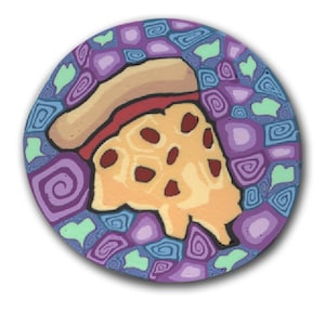 Pizza Polymer Clay Cane Silly Milly small