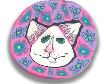 Polymer Clay Cane Pinky the Cat