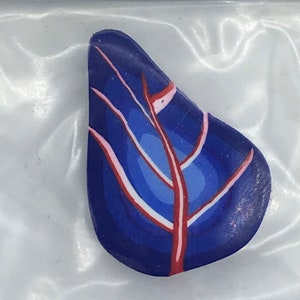 Dark Blue Leaf Polymer Clay Cane Silly Milly