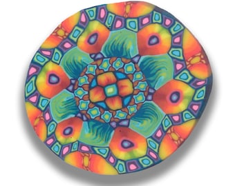 Polymer Clay Cane Summer Carnival Mandala Silly Milly