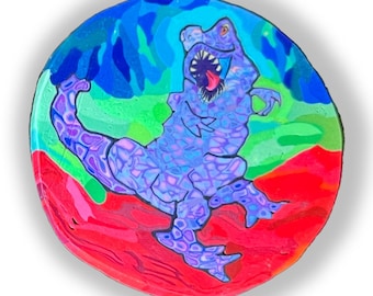 Polymer Clay Cane, Purple Godzilla Silly Milly