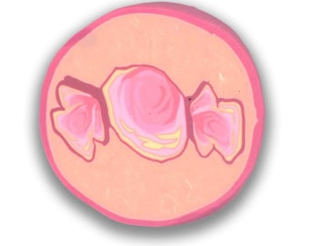 Polymer Clay Cane Silly Milly- Pink Candy