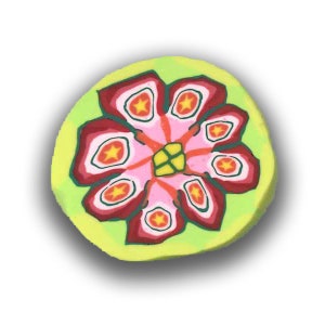 Polymer Clay Cane, Rock Star Flower Silly Milly