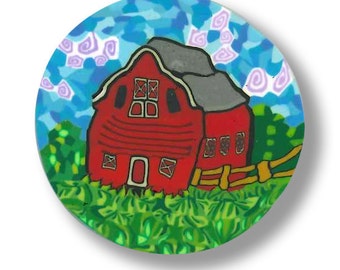 Polymer Clay Cane Red Barn- Silly Milly