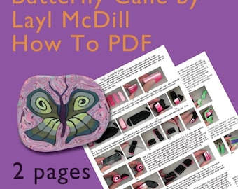 Butterfly Polymer Clay Cane How To PDF