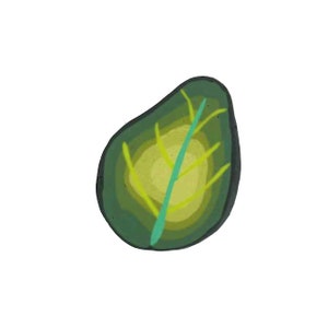Natural Green Leaf  Polymer Clay Cane Silly Milly