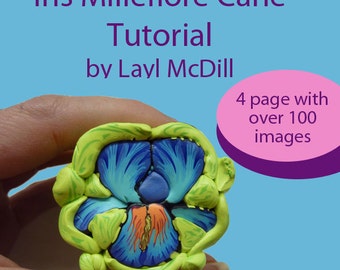 Polymer Clay Cane Iris Millefiori Cane Tutorial-