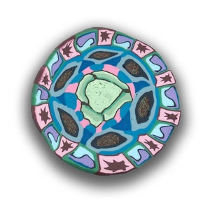 Polymer Clay Cane, Cosmc Cabbage  Mandala Silly Milly