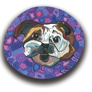 Wilson the Bull Dog- Polymer Clay Silly Milly Cane