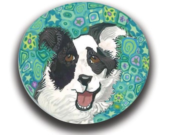 Polymer Clay Cane Maggie the Border Collie Silly Milly Millefiori Cane