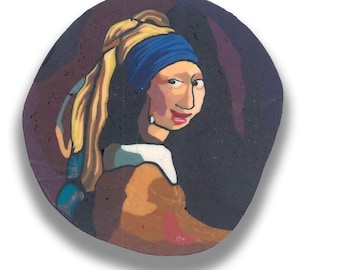 Polymer Clay Cane  Silly Milly Girl with a Pearl Earring Cane