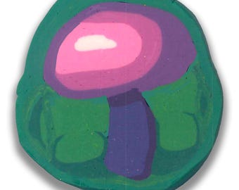 Polymer Clay Cane - Purple and Pink Mushroom Silly Milly
