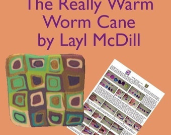 Polymer Clay Cane Tutorial - Der wirklich warme Wurm Cane - PDF How To