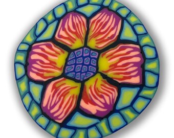 Polymer Clay Cane Flashy Flower- Silly Milly