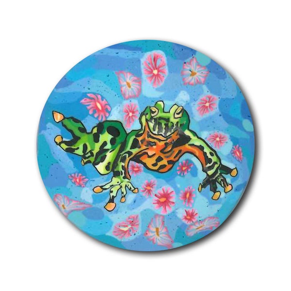 Waldo the Fire Belly Toad- Silly Milly Polymer Clay Cane- Sale!
