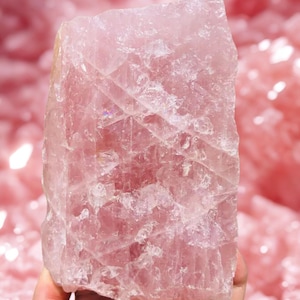 Large Natural Raw Rose Quartz Crystal – Pink Rough Stone for Love & Energy