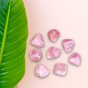 Natural Raw Rose Quartz Crystal – Tumbled Healing Stones & Rough Gravel Chips