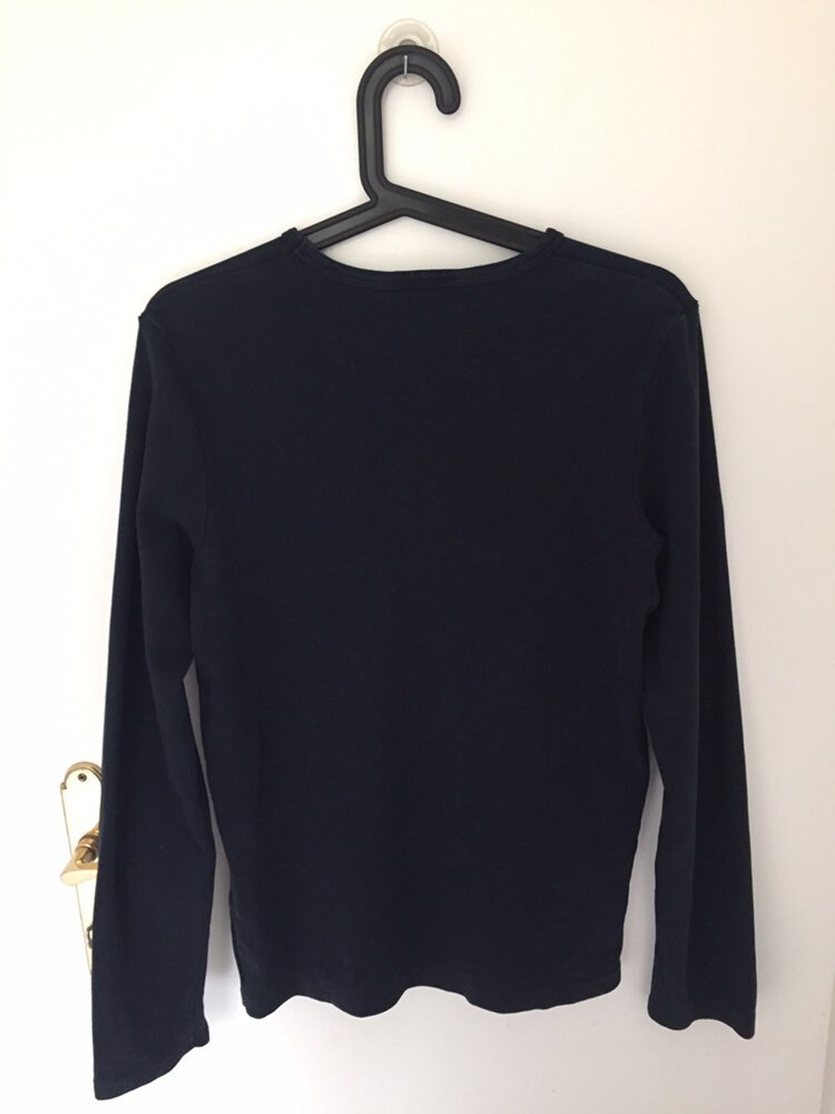 90s Navy Faded Black Long Sleeved Tee Size M - Etsy