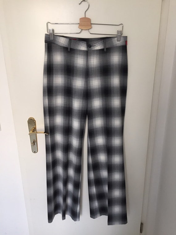 Cool Vintage 90’s Plaid Wide-Legged Trousers- Size