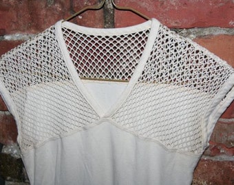 Sweet Vintage 80's Mesh Tank- Size M