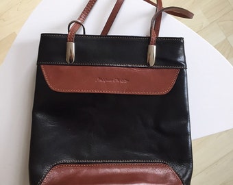 Sac à dos en cuir noir et marron Cool 90's