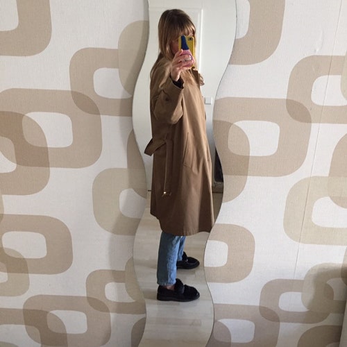 Amazing Unisex Vintage shops 80‘s Khaki Overcoat- Size L