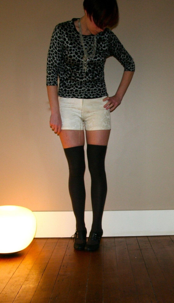 SALE-Sexy Metallic Leopard Print Knit Top- Size M - image 3