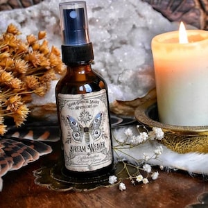 Dream Weaver Essential Oil Spray ~ Lucid Dreaming ~ Astral Travel~ Dream Recall ~ Crystal Charged with Amethyst 2oz