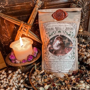 The Healing Well of Brighid Tea // Organic Tea and Herbal Offering to the Goddess Brighid, Brigit, Brigid // Imbolc Tea & Offering