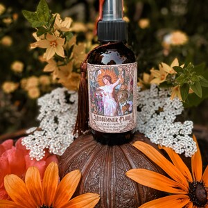 Midsummer Flora ~ Beautifying and Cooling Floral Midsummer Body Mist & Facial Toner ~ 4oz Large Bottle ~ 100% Organic Hydrosol Waters
